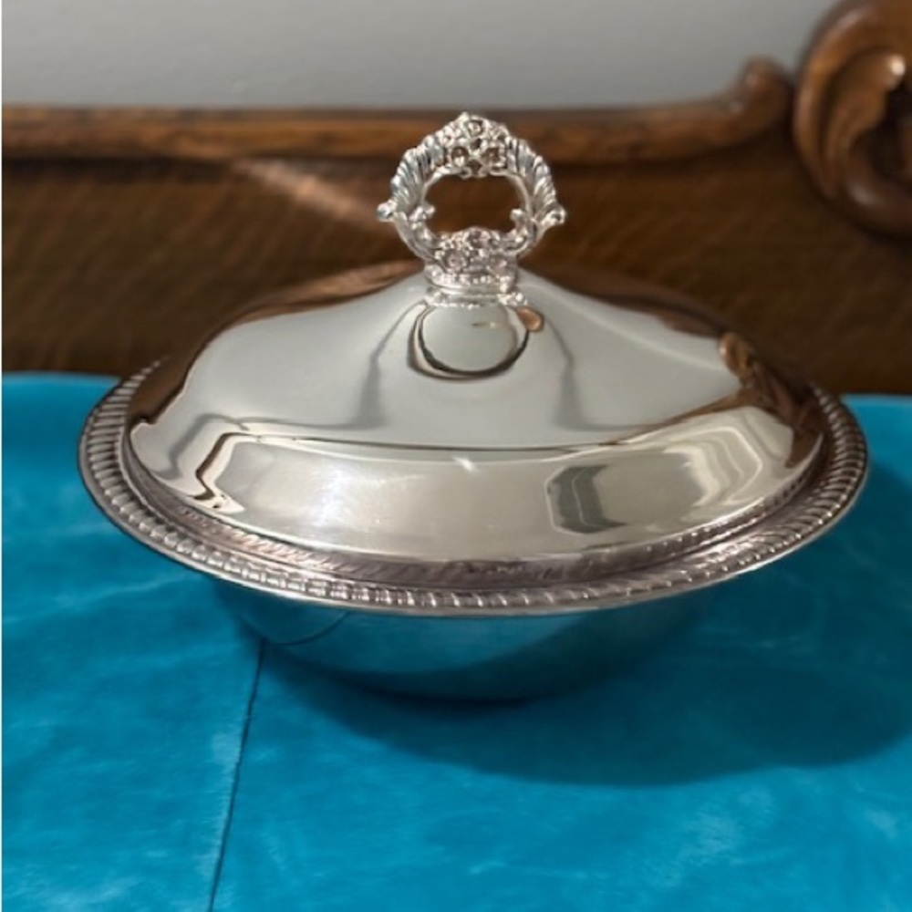 Vintage F.B. Rogers Silverplate Covered Serving Bowl